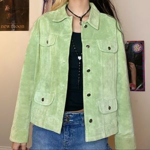 Green suede jacket